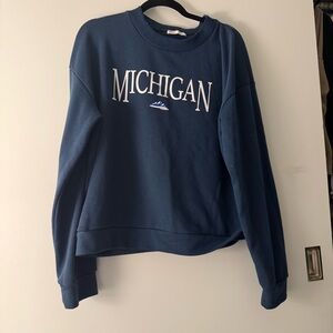 ROMWE Michigan Navy Sweatshirt